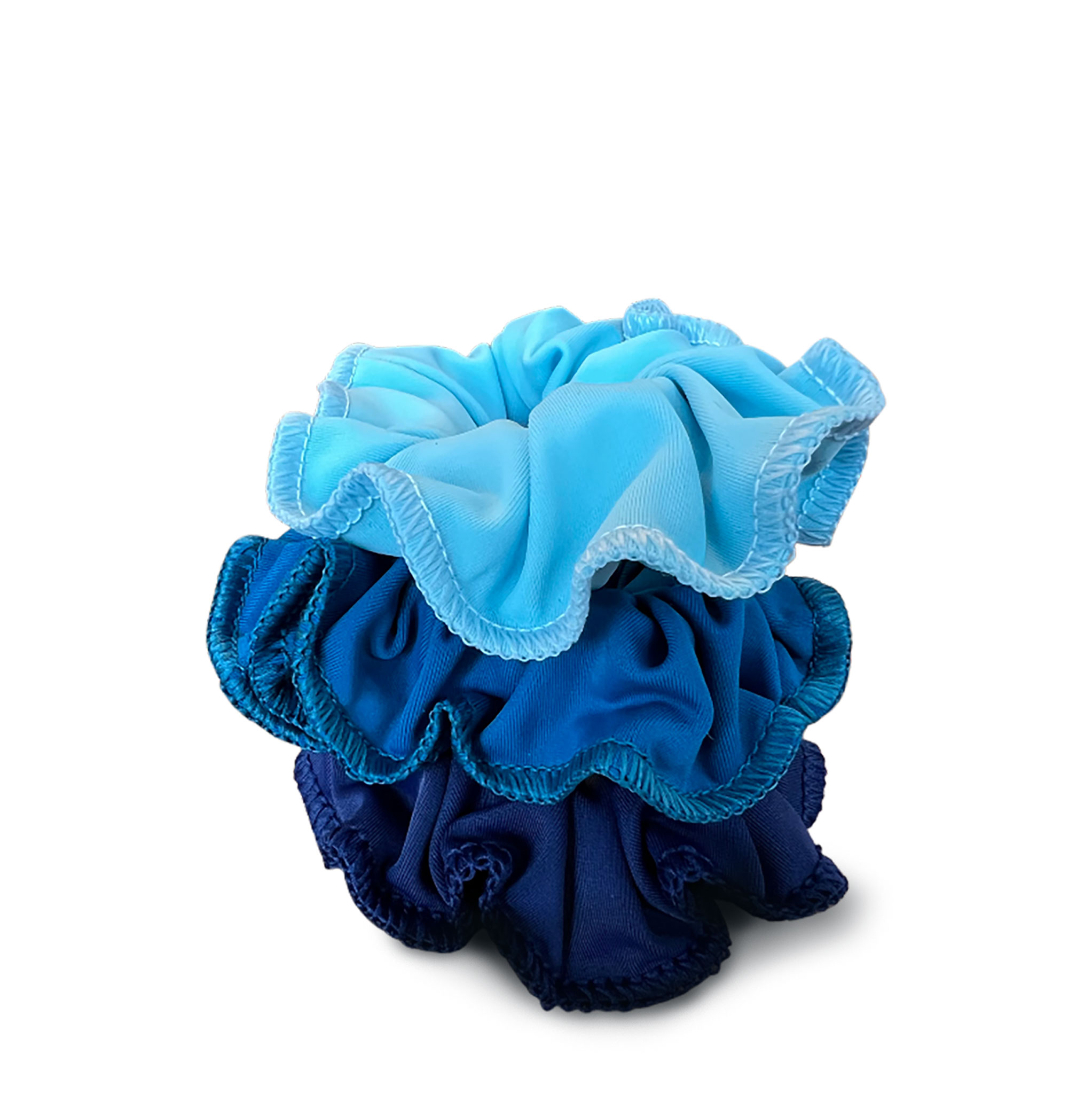 blue scrunchies