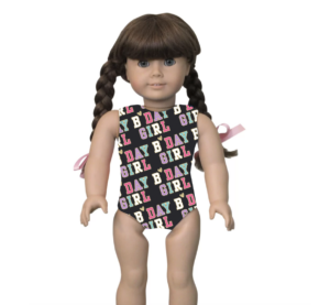 doll leotard, girls doll gymnastics leotard, gym leotard for doll