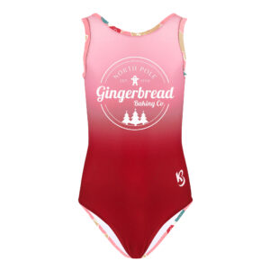 Gingerbread Christmas gymnastics leotard