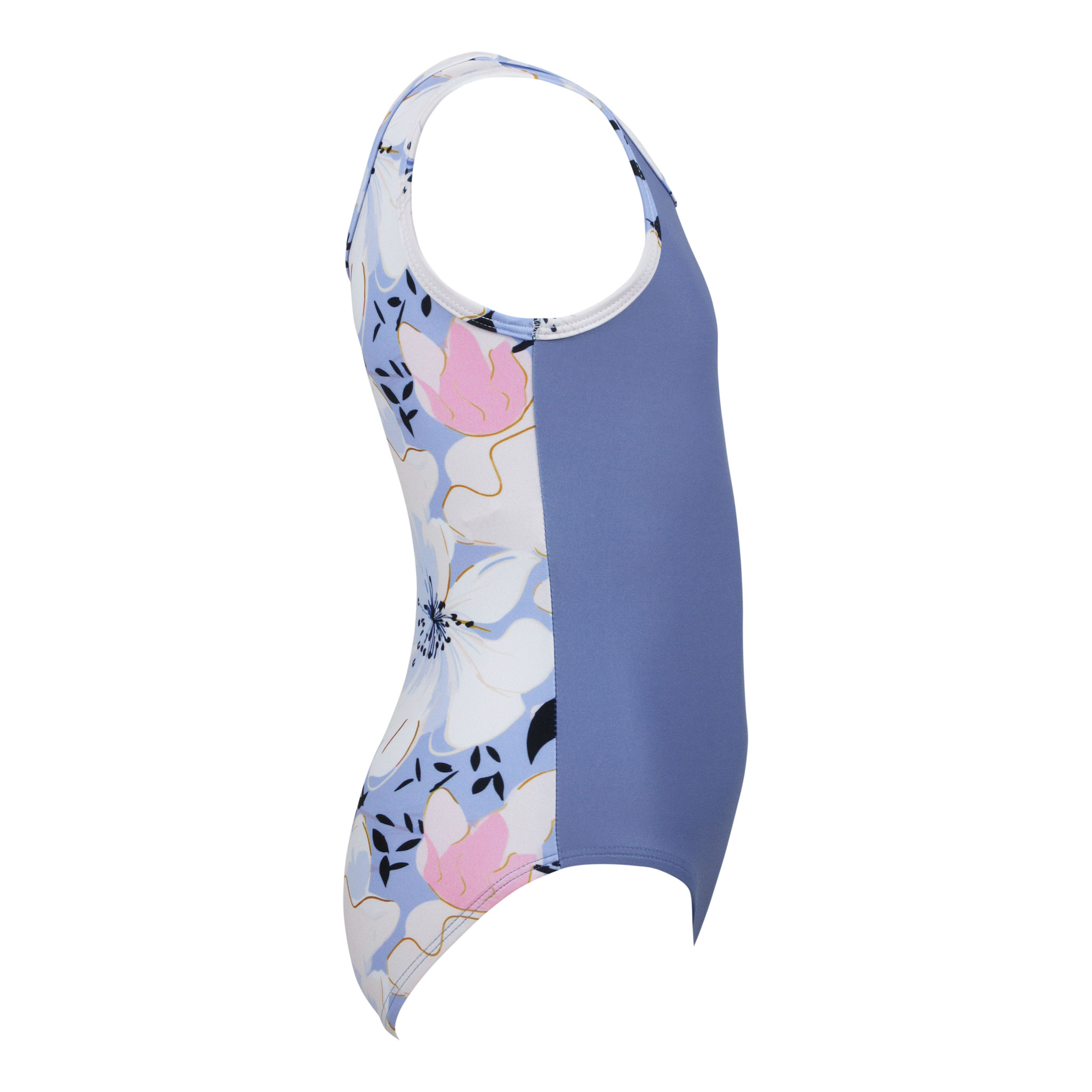 Girls Purple Lavender Magnolia Floral Gymnastics Leotard