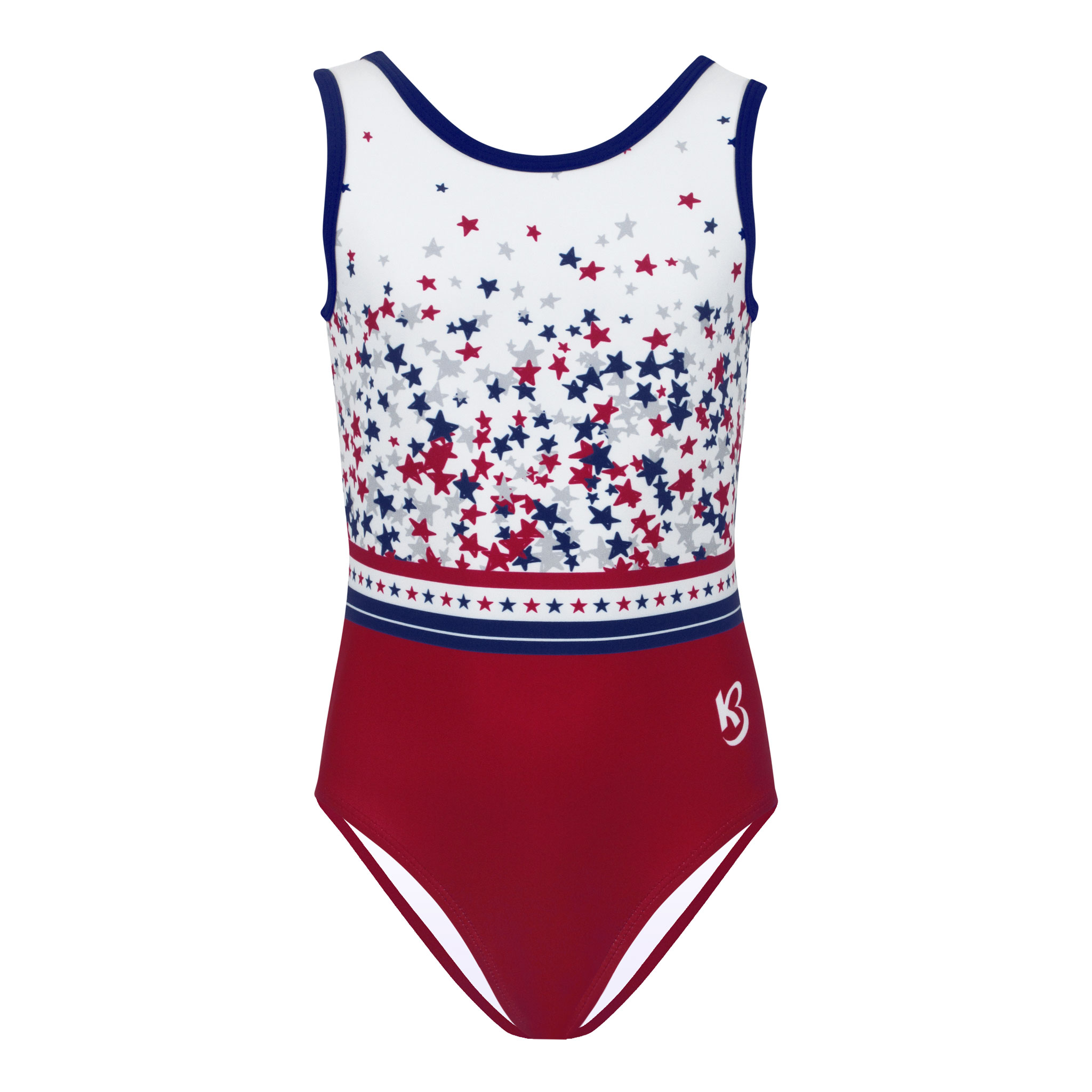 Red and Blue Stars Gymnastics Leotard