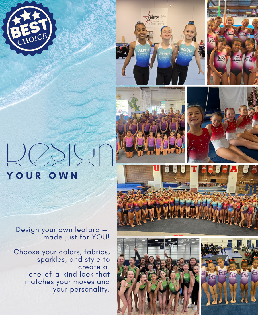 Custom-designed leotards made just for your team or athlete by k-Bee Leotards