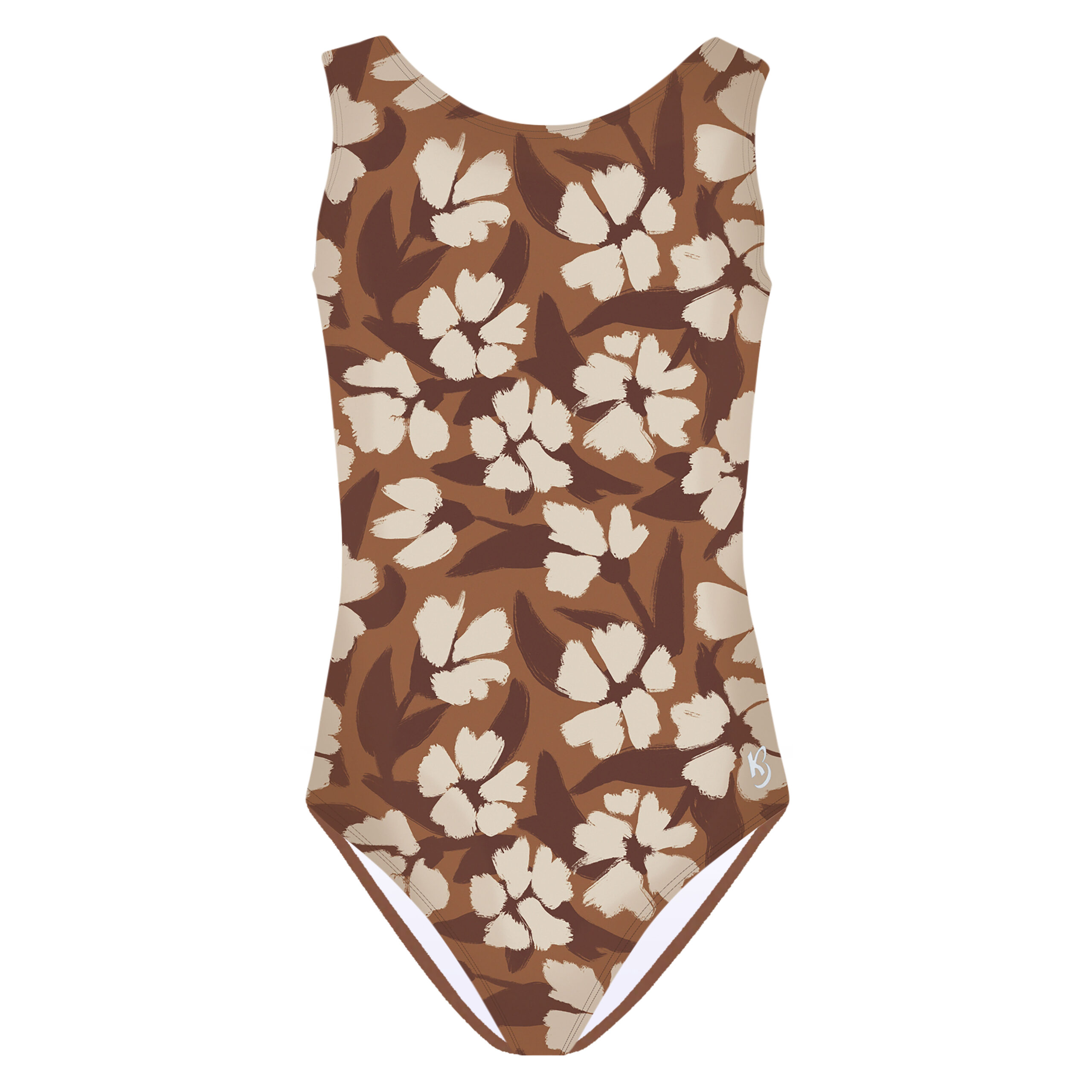 Brown Floral Gymnastics Leotard