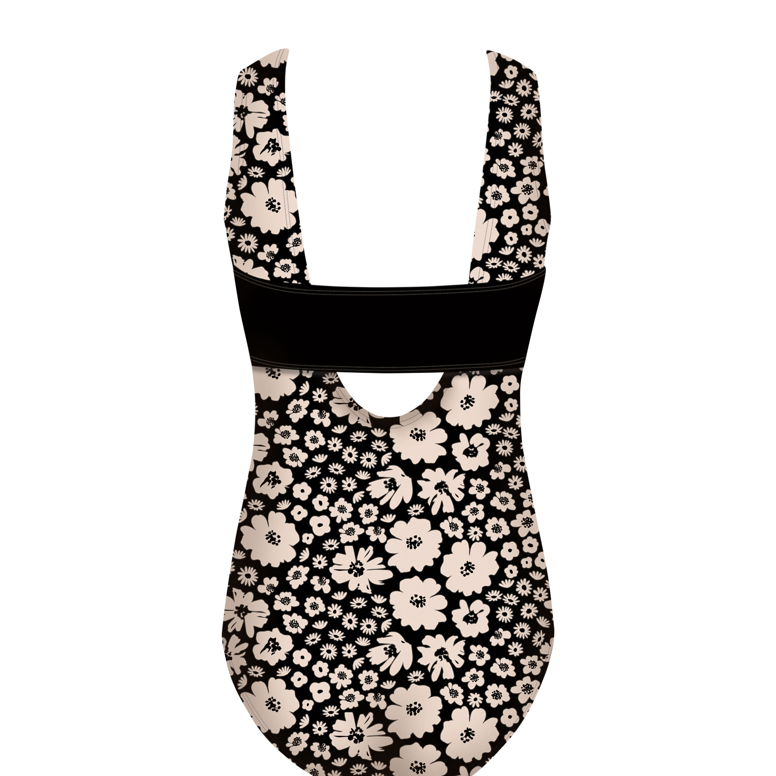 Black and Tan Daisy gymnastics leotard