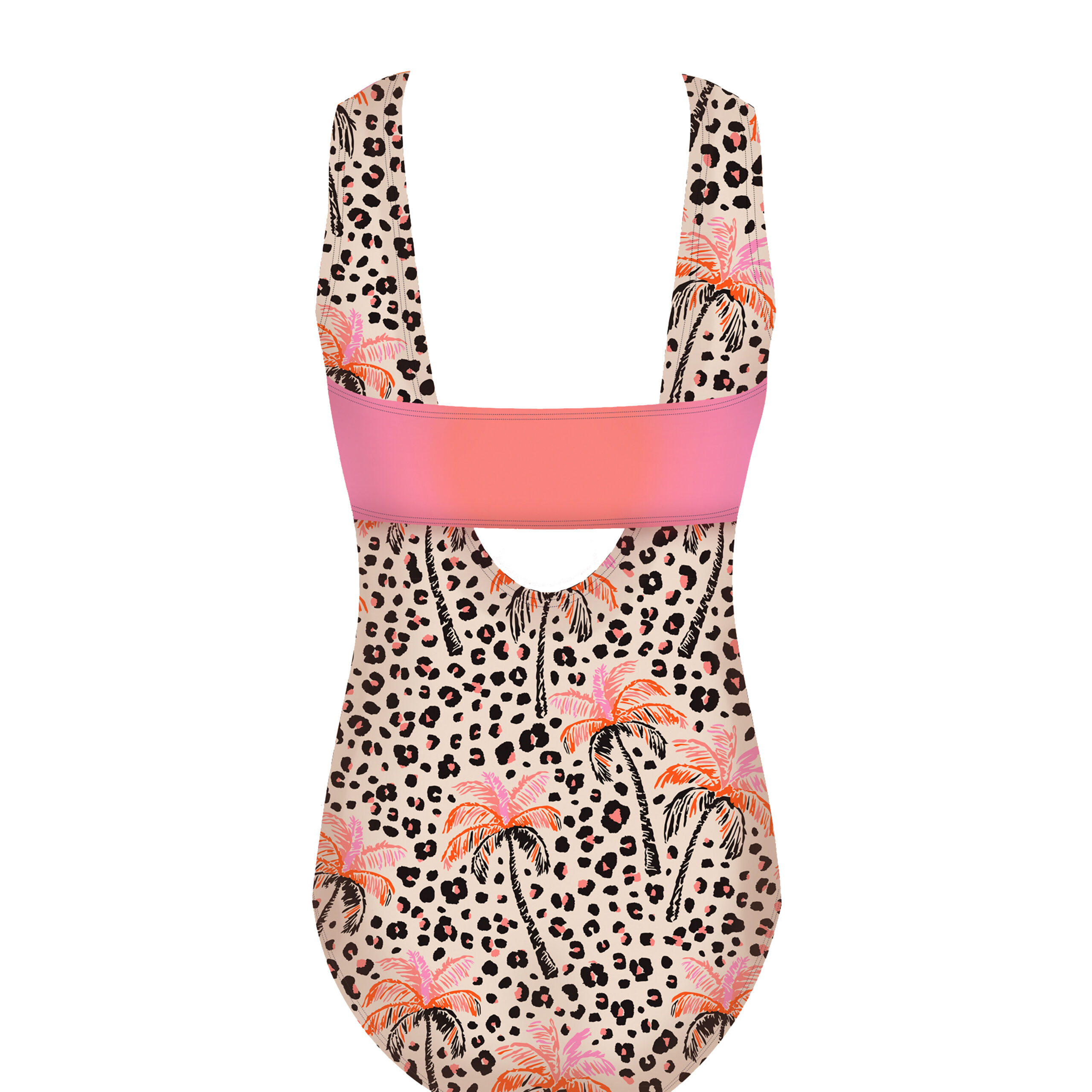 Leopard Pink Strappy Back Leotard
