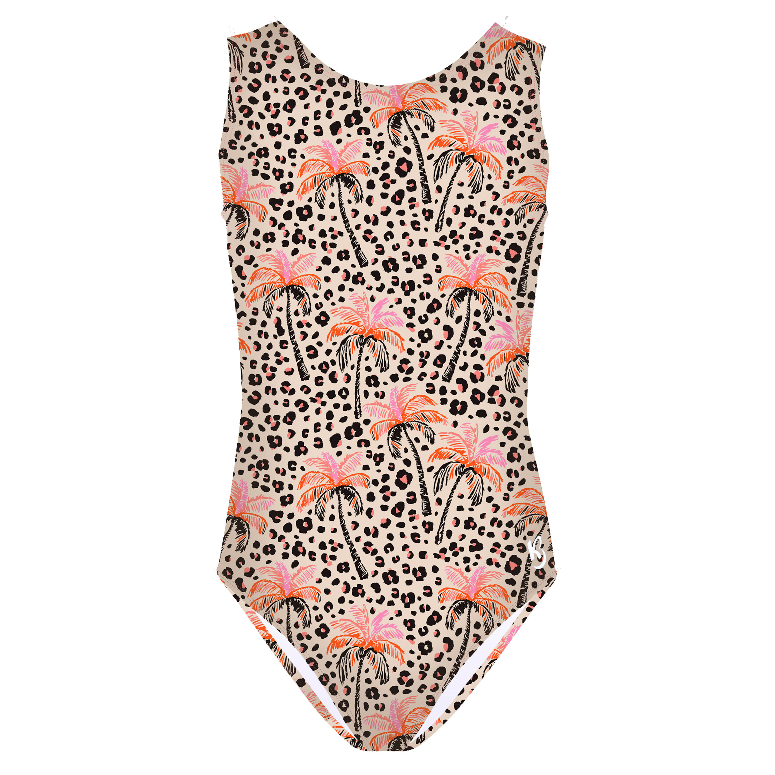 Leopard Palm Gymnastics Leotard