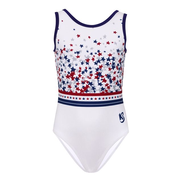 Red, White and Blue Patriotic Gymnastics Leotard